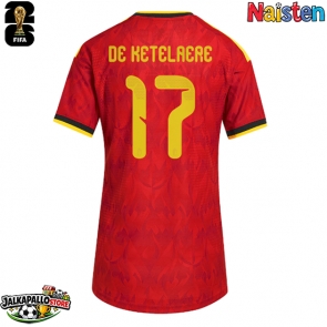 Belgia Charles De Ketelaere #17 Kotipaita Naisten MM-kisat 2026 Lyhythihainen
